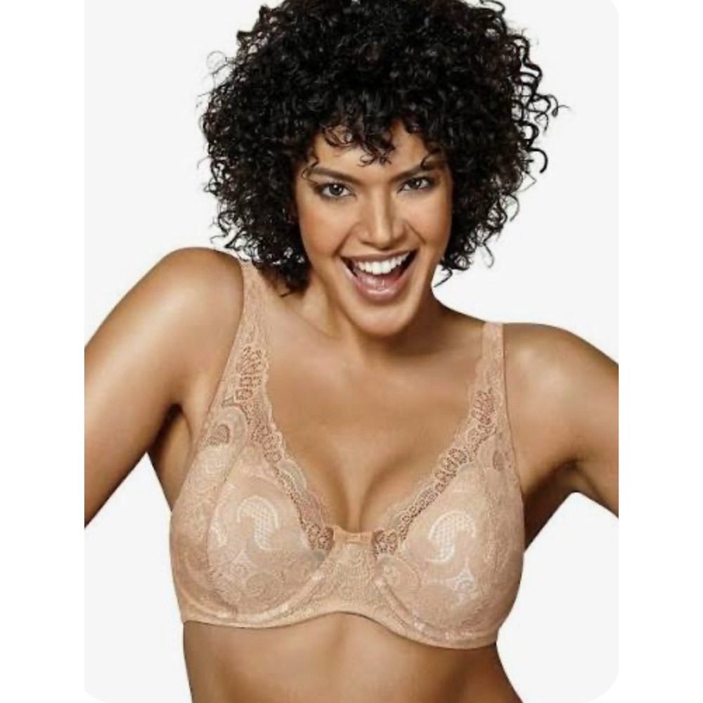 Playtex Love My Curves Beautiful Lift Lace Bras Nude 40DD Ret $42 US4514